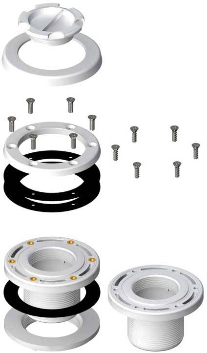 Форсунка подключения пылесоса Gemas 2" НР с контргайкой (универсал) (04234TNB)